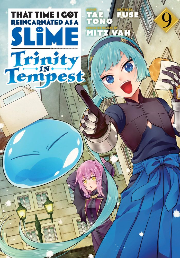 Couverture du livre « THAT TIME I GOT REINCARNATED AS A SLIME: TRINITY IN TEMPEST (MANGA) 9 » de Vah Fuse/tono/mitz, librairie Les Contes Infusés à Corte