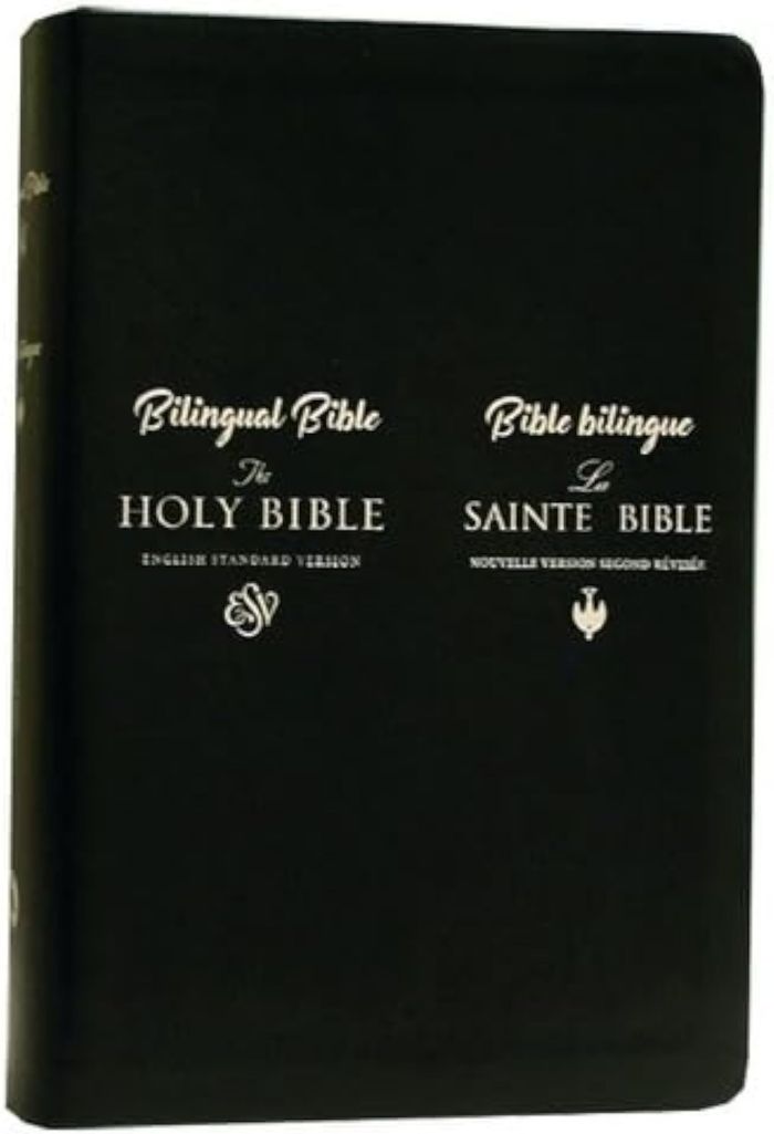 Couverture du livre « BIBLE BILINGUE LA SAINTE BIBL - BILINGUE ANGLAIS-FRANCAIS, COLOMBE » de Xxx, librairie Les Contes Infusés à Corte
