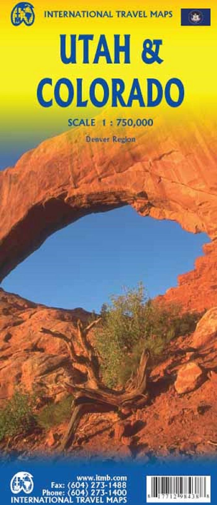Couverture du livre « UTAH COLORADO 1:750 000 », librairie Les Contes Infusés à Corte