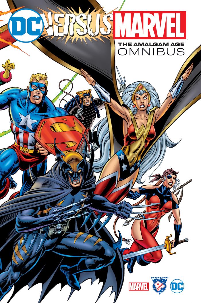 Couverture du livre « DC VERSUS MARVEL: THE AMALGAM AGE OMNIBUS » de David/jurgens, librairie Les Contes Infusés à Corte