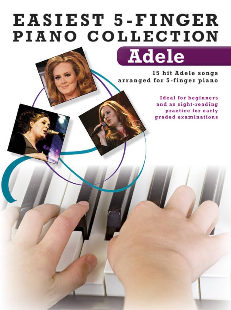 Couverture du livre « EASIEST 5-FINGER PIANO COLLECTION: ADELE », librairie Les Contes Infusés à Corte