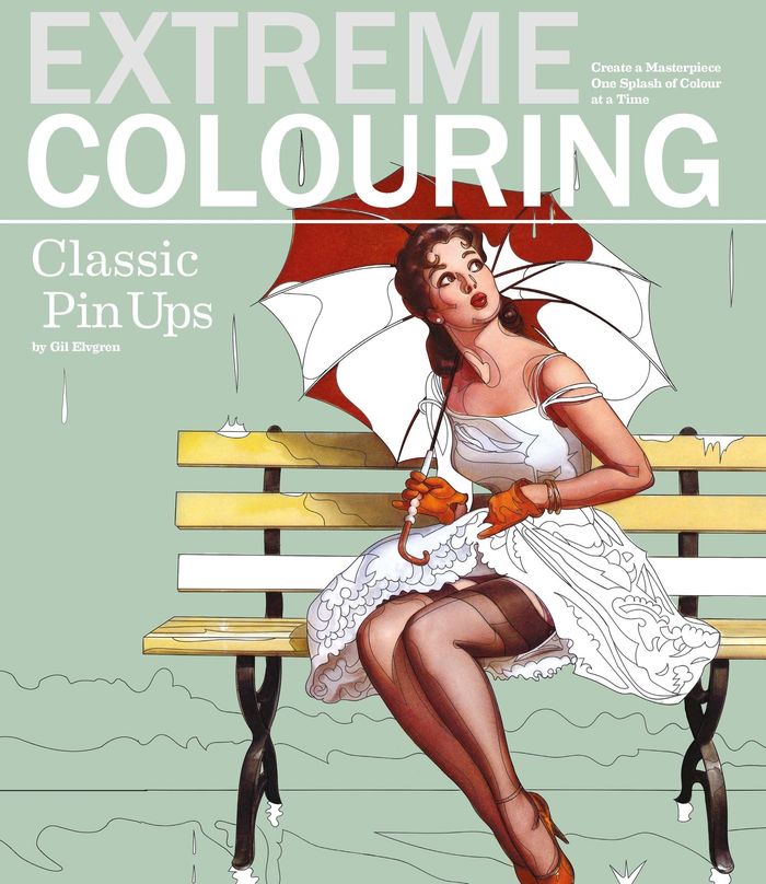 Couverture du livre « EXTREME COLOURING PIN UPS » de Elvgren Gil, librairie Les Contes Infusés à Corte