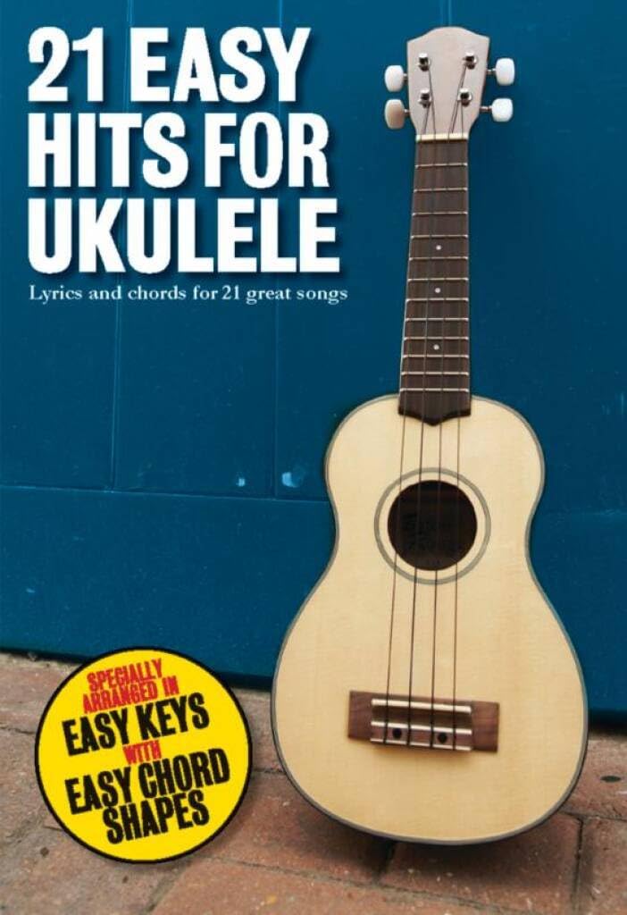 Couverture du livre « 21 EASY HITS FOR UKULELE », librairie Les Contes Infusés à Corte