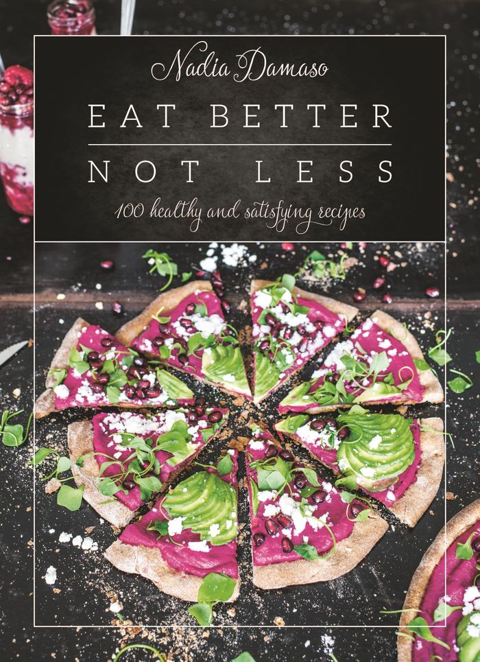 Couverture du livre « EAT BETTER NOT LESS - 100 HEALTHY AND SATISFYING RECIPES », librairie Les Contes Infusés à Corte