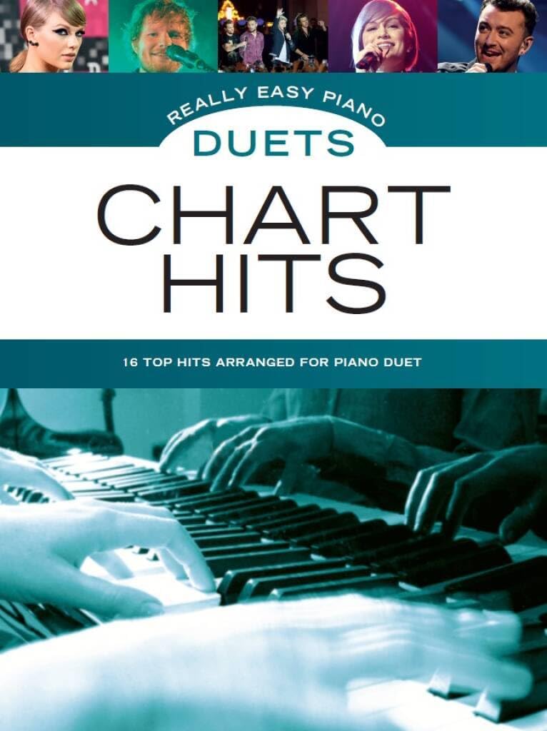 Couverture du livre « REALLY EASY PIANO DUETS: CHART HITS », librairie Les Contes Infusés à Corte