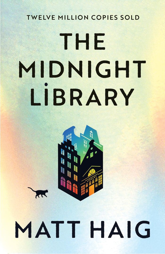 Couverture du livre « THE MIDNIGHT LIBRARY » de Matt Haig, librairie Les Contes Infusés à Corte