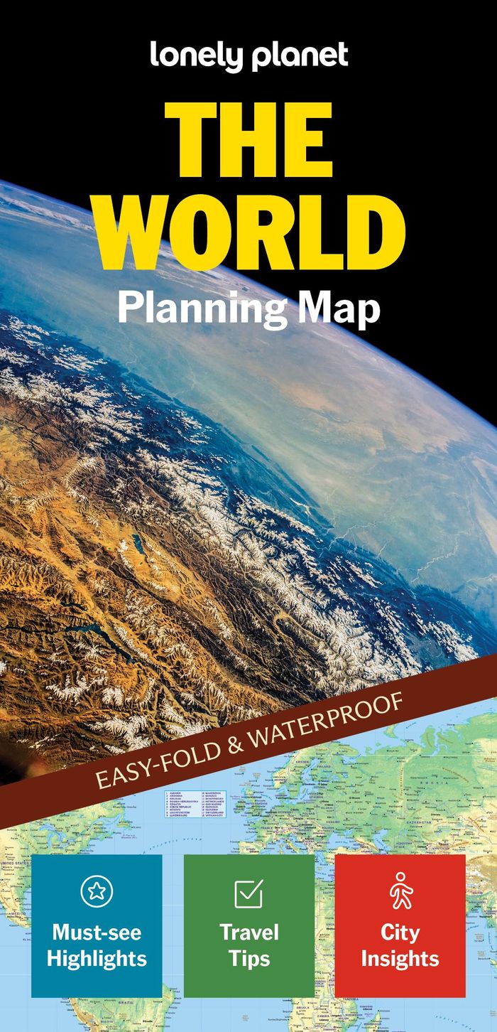 Couverture du livre « THE WORLD PLANNING MAP 2ED -ANGLAIS- » de Planet Lonely, librairie Les Contes Infusés à Corte