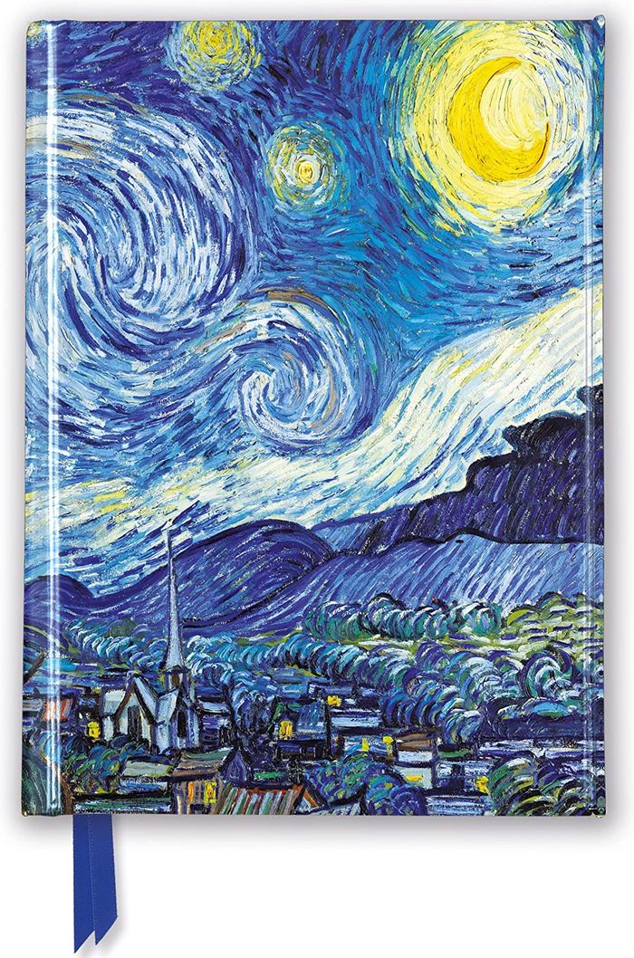 Couverture du livre « FLAME TREE POCKET NOTEBOOKS - VINCENT VAN GOGH: THE STARRY NIGHT (FOILED POCKET JOURNAL) », librairie Les Contes Infusés à Corte