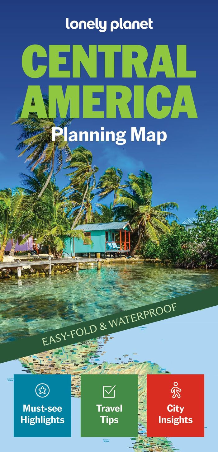Couverture du livre « CENTRAL AMERICA PLANNING MAP 2ED -ANGLAIS- » de Lonely Planet Eng, librairie Les Contes Infusés à Corte