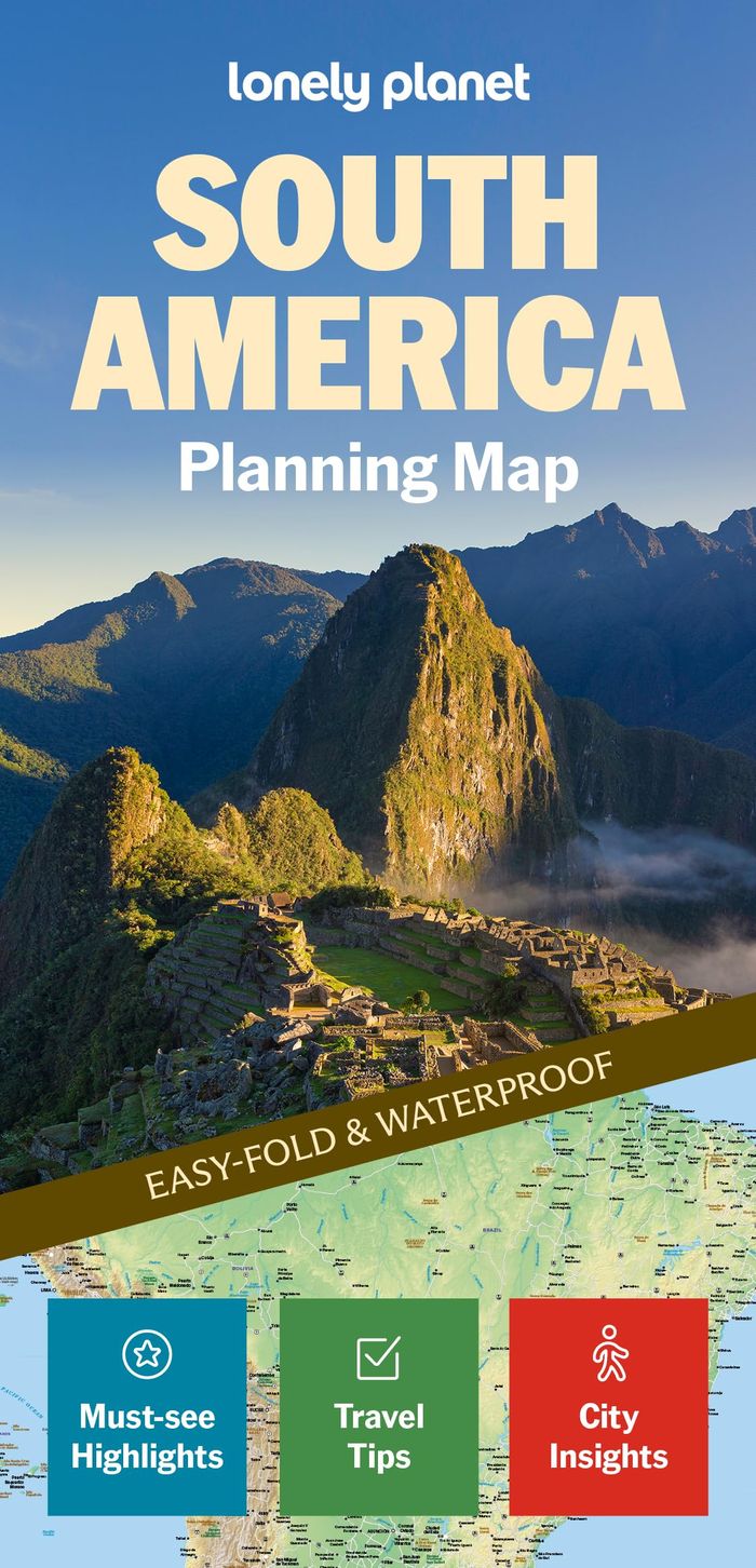 Couverture du livre « SOUTH AMERICA PLANNING MAP 2ED -ANGLAIS- » de Lonely Planet Eng, librairie Les Contes Infusés à Corte