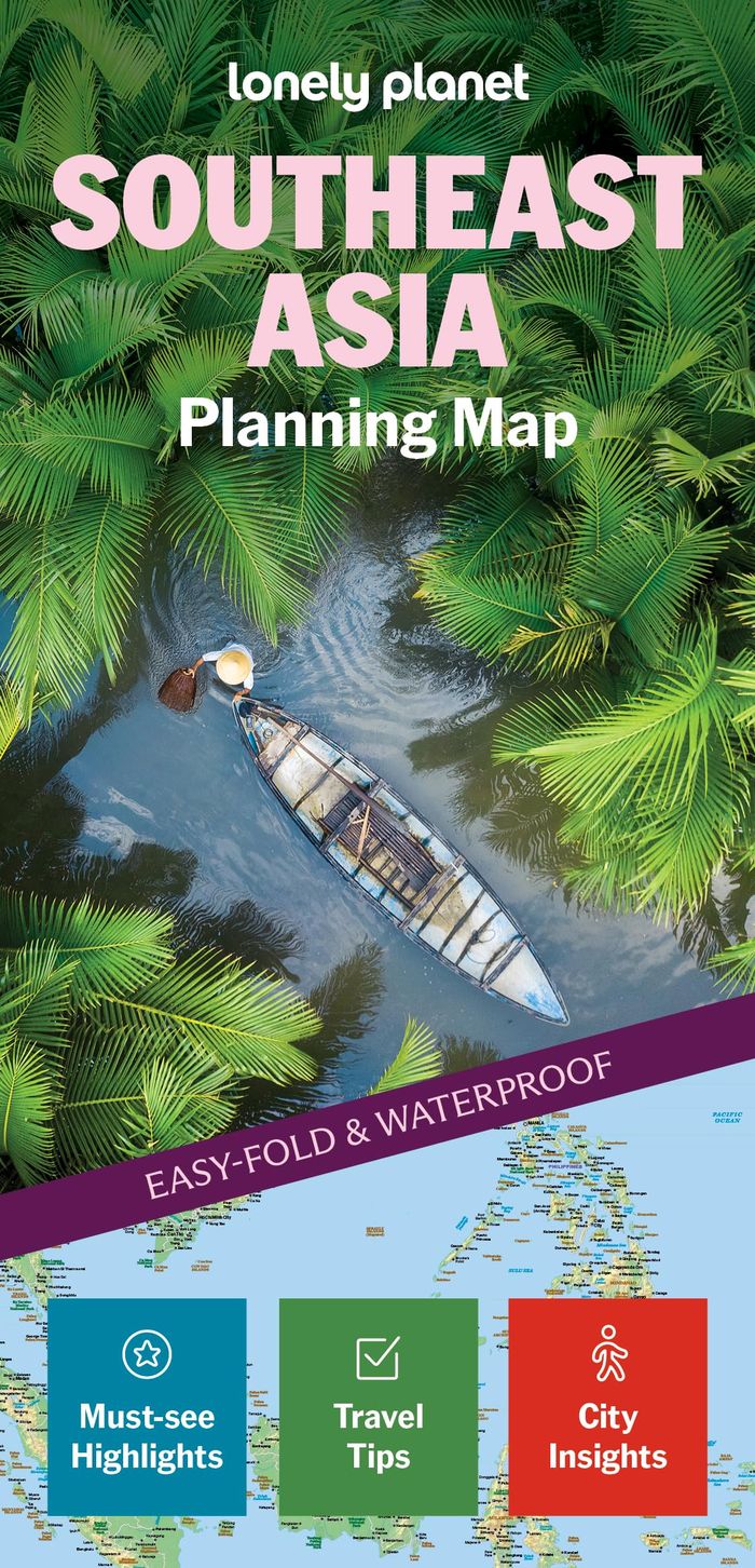 Couverture du livre « SOUTHEAST ASIA PLANNING MAP 2ED -ANGLAIS- » de Lonely Planet Eng, librairie Les Contes Infusés à Corte