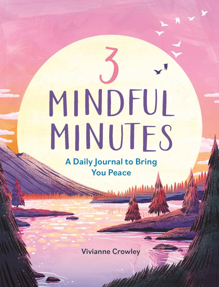 Couverture du livre « WELLBEING GUIDES - 3 MINDFUL MINUTES - A DAILY JOURNAL TO BRING YOU PEACE » de Vivianne Crowley, librairie Les Contes Infusés à Corte