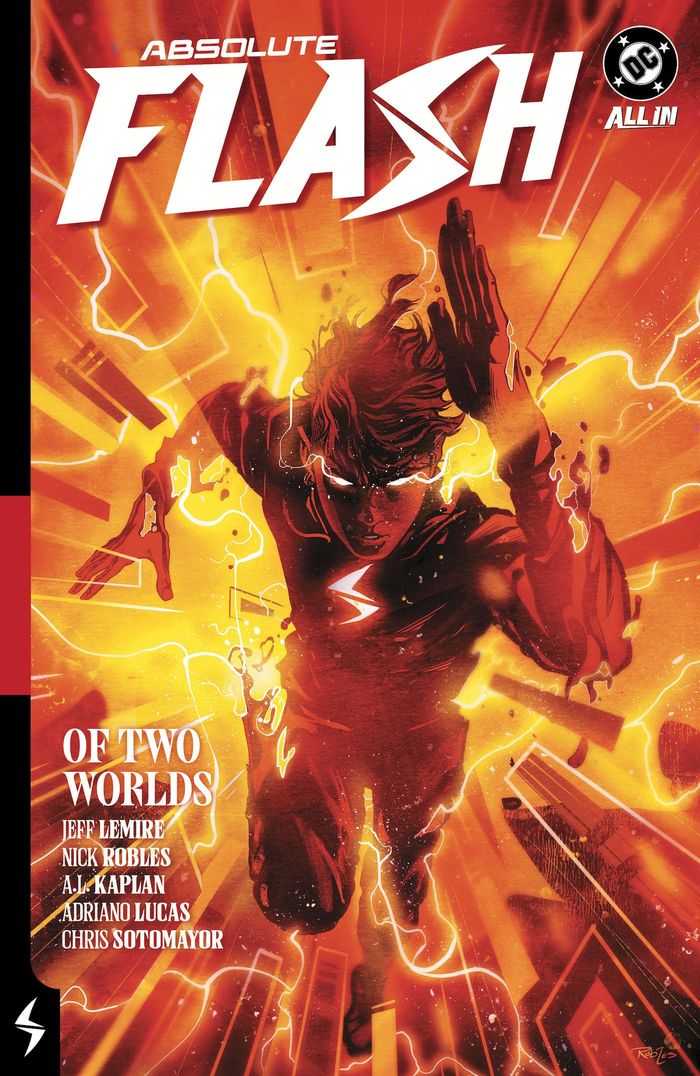 Couverture du livre « ABSOLUTE FLASH VOL. 1: OF TWO WORLDS » de Lemire/robles, librairie Les Contes Infusés à Corte
