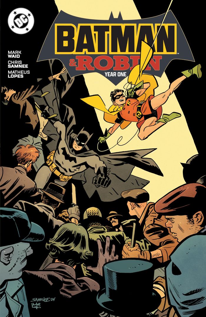 Couverture du livre « BATMAN AND ROBIN: YEAR ONE » de Waid/samnee, librairie Les Contes Infusés à Corte