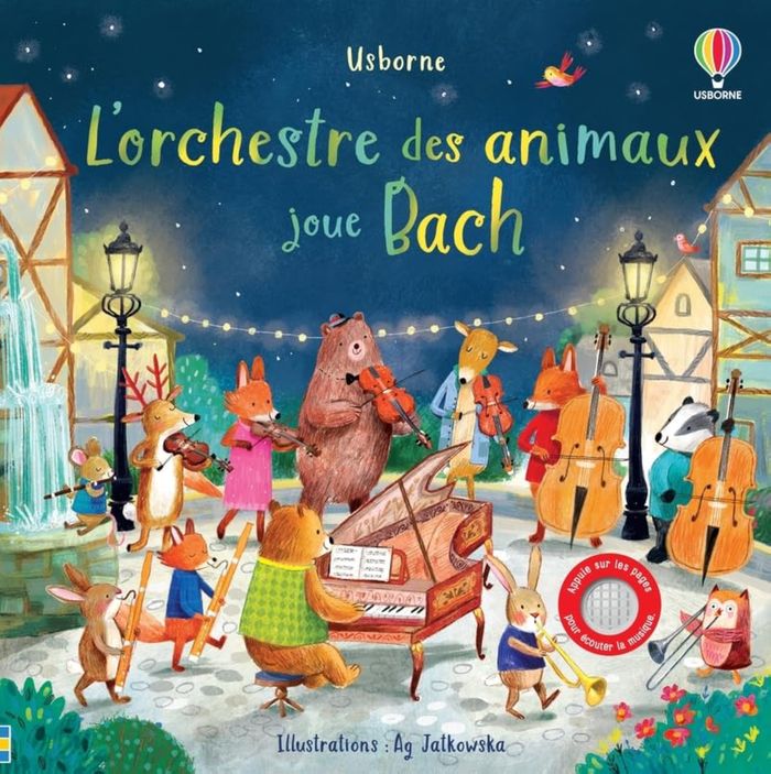Couverture du livre « L'ORCHESTRE DES ANIMAUX JOUE BACH », librairie Les Contes Infusés à Corte