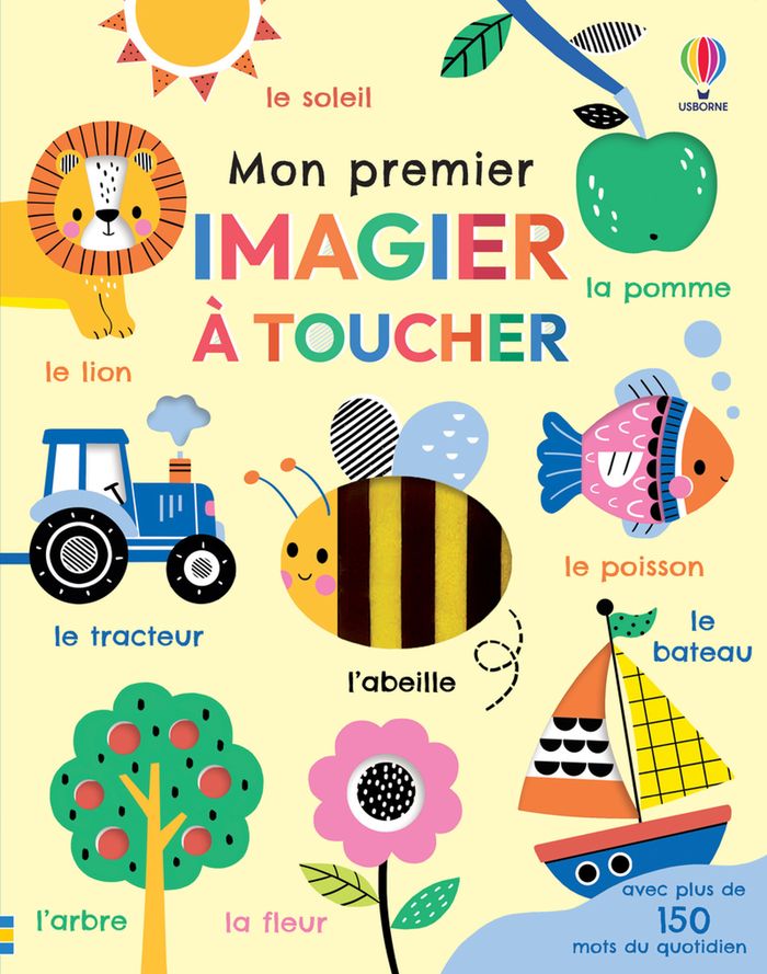 Couverture du livre « MON PREMIER IMAGIER A TOUCHER - DES 1 AN », librairie Les Contes Infusés à Corte