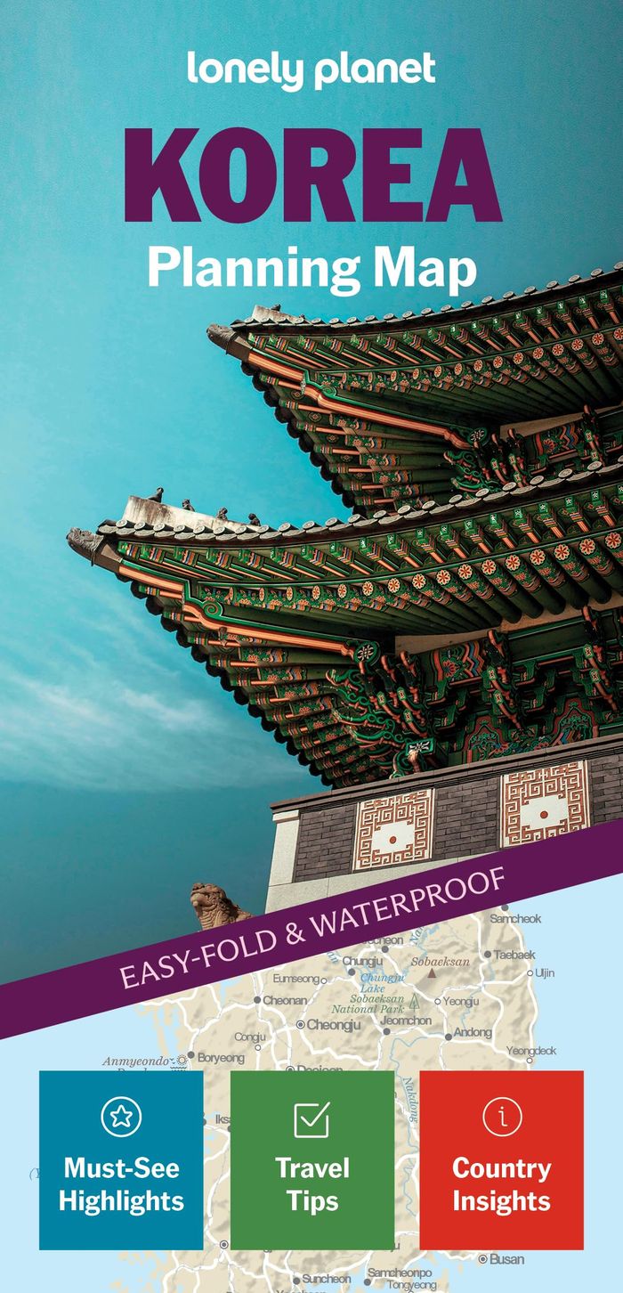 Couverture du livre « KOREA PLANNING MAP 1ED -ANGLAIS- » de Lonely Planet Eng, librairie Les Contes Infusés à Corte