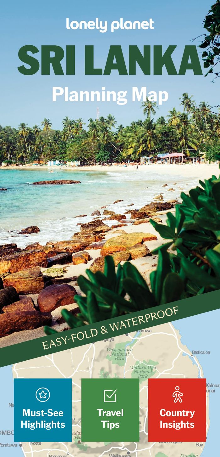 Couverture du livre « SRI LANKA PLANNING MAP 1ED -ANGLAIS- » de Lonely Planet Eng, librairie Les Contes Infusés à Corte