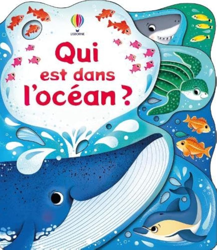 Couverture du livre « QUI EST DANS L'OCEAN ? - DES 1 AN », librairie Les Contes Infusés à Corte