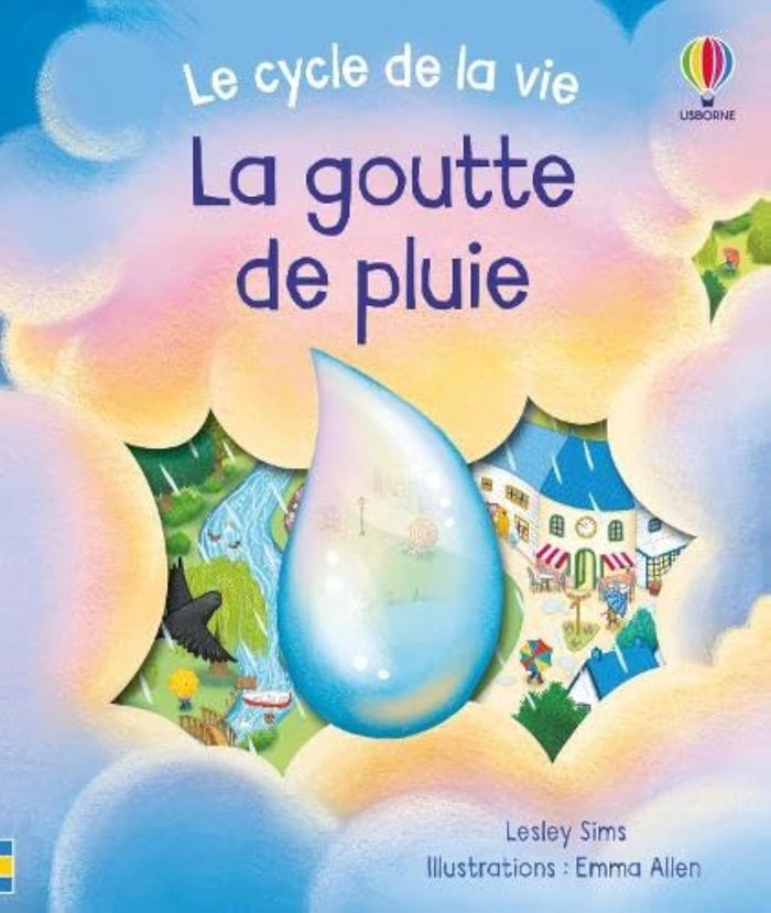 Couverture du livre « La goutte de pluie » de Lesley Sims, librairie Les Contes Infusés à Corte