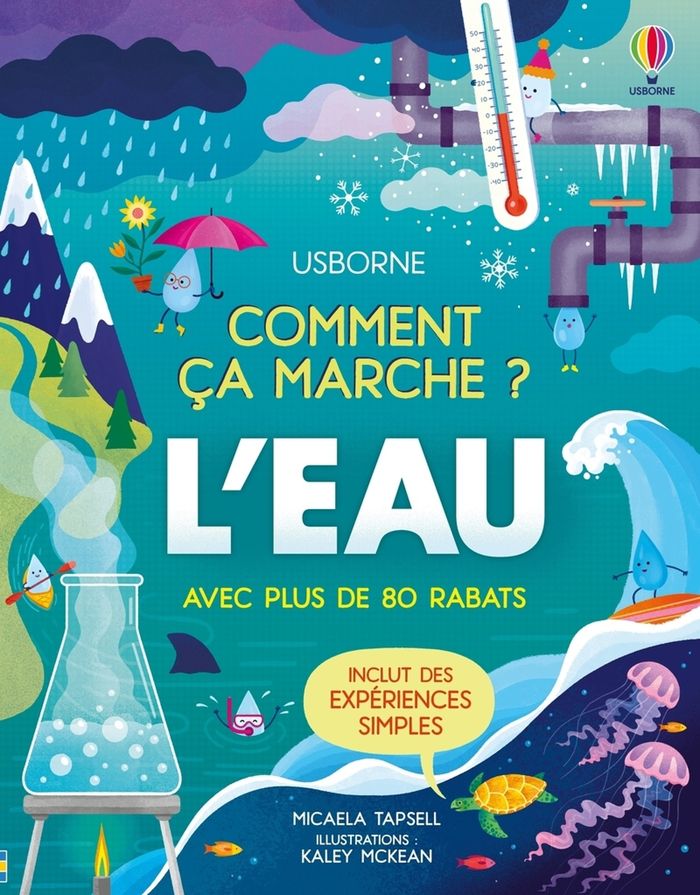 Couverture du livre « L'eau : avec plus de 80 rabats » de Micaela Tapsell, librairie Les Contes Infusés à Corte