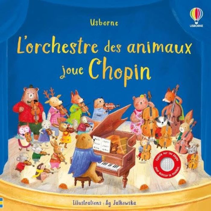 Couverture du livre « L'ORCHESTRE DES ANIMAUX JOUE CHOPIN - DES 3 ANS », librairie Les Contes Infusés à Corte