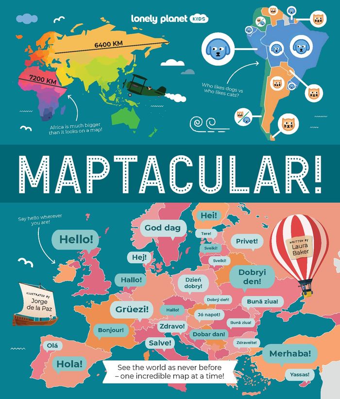Couverture du livre « MAPTACULAR! 1ED -ANGLAIS- » de Lonely Planet Eng, librairie Les Contes Infusés à Corte