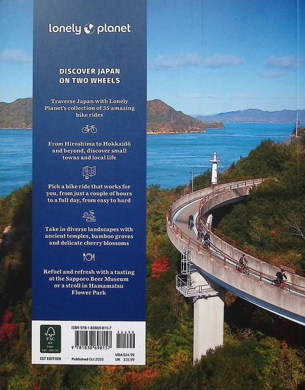 Quatrième de couverture de « Best bike rides Japan : best day trips on two wheels »