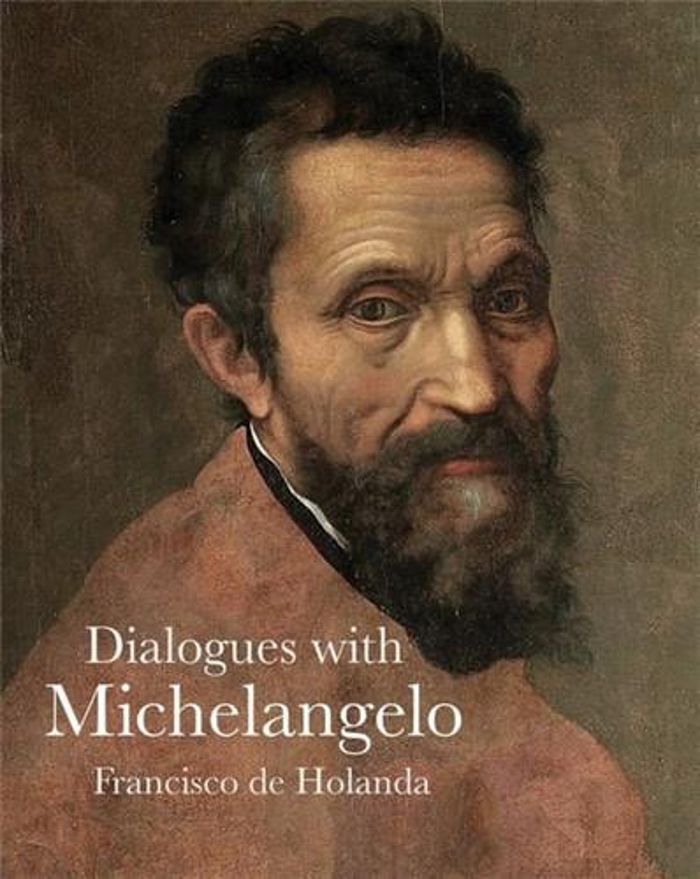 Couverture du livre « DIALOGUES WITH MICHELANGELO /ANGLAIS », librairie Les Contes Infusés à Corte