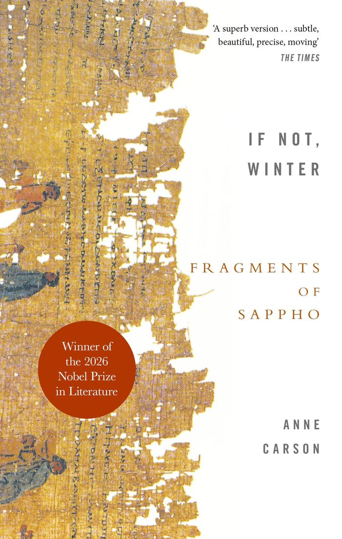 Couverture du livre « IF NOT, WINTER: THE COMPLETE FRAGMENTS OF SAPPHO », librairie Les Contes Infusés à Corte