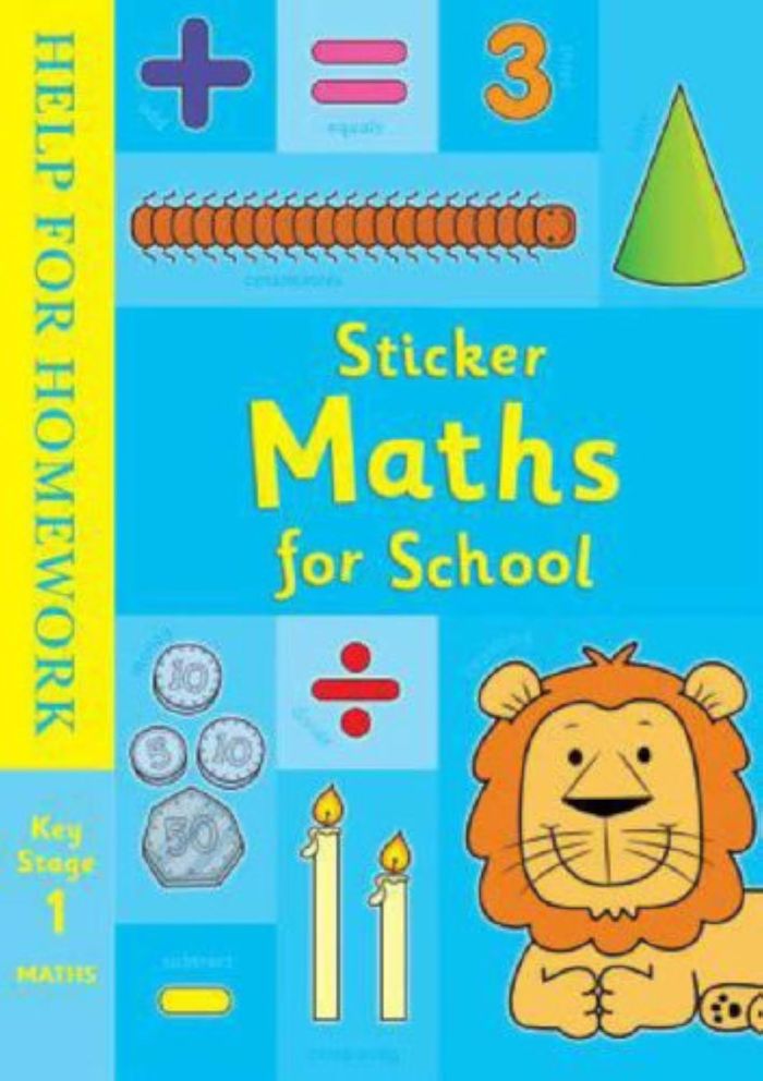 Couverture du livre « HELP FOR HOMEWORK: STICKER MATHS FOR SCHOOL » de Ladybird, librairie Les Contes Infusés à Corte