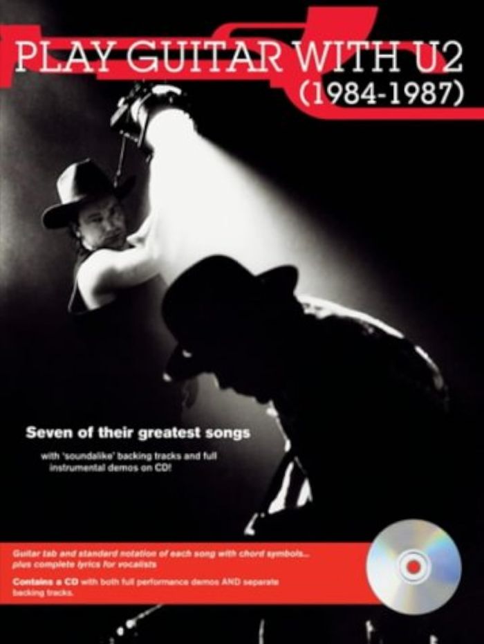 Couverture du livre « U2 PLAY GUITAR WITH 84-87 TAB CD », librairie Les Contes Infusés à Corte