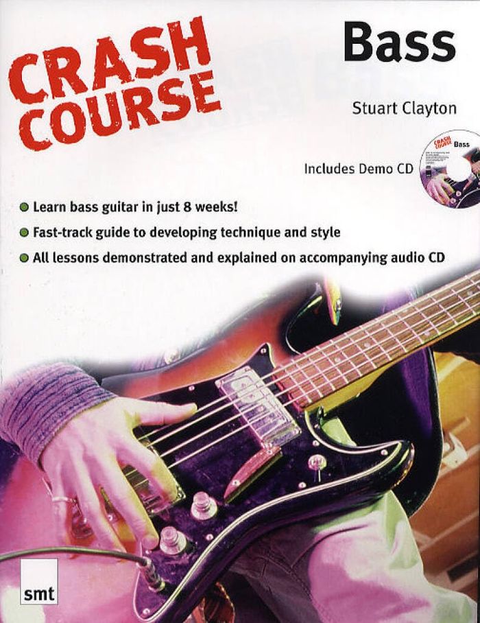 Couverture du livre « CRASH COURSE: BASS +CD », librairie Les Contes Infusés à Corte