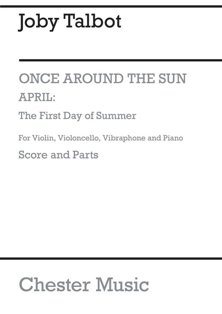 Couverture du livre « JOBY TALBOT: FIRST DAY OF SUMMER (VIBRAPHONE, VIOLIN, CELLO AND PIANO) », librairie Les Contes Infusés à Corte