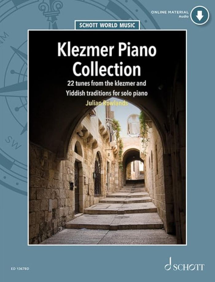 Couverture du livre « SCHOTT WORLD MUSIC - KLEZMER PIANO COLLECTION - 22 TUNES FROM THE KLEZMER AND YIDDISH TRADITIONS FOR » de Julian Rowlands, librairie Les Contes Infusés à Corte