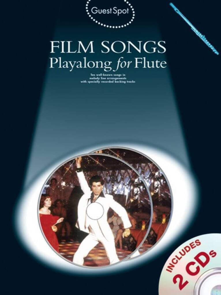 Couverture du livre « GUEST SPOT: FILM SONGS PLAYALONG FOR FLUTE (BOOK AND 2 CDS) +CD » de Harrop, (editor) Sam, librairie Les Contes Infusés à Corte