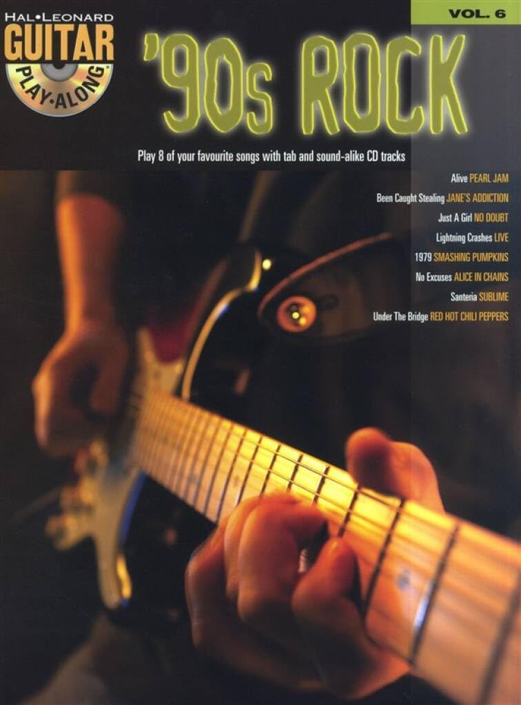 Couverture du livre « '90S ROCK GUITARE +CD », librairie Les Contes Infusés à Corte