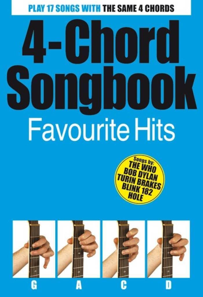 Couverture du livre « 4 CHORD SONGBOOK: FAVOURITE HITS LIVRE SUR LA MUSIQUE » de Auteurs Divers, librairie Les Contes Infusés à Corte
