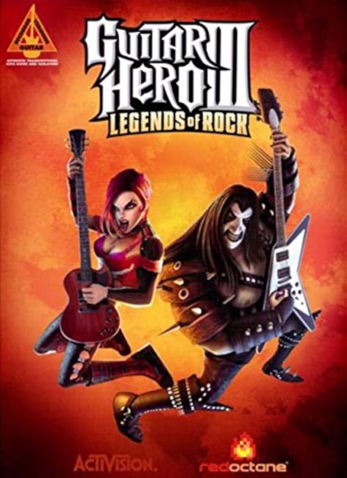 Couverture du livre « GUITAR HERO III - LEGENDS OF ROCK GUITARE » de Auteurs Divers, librairie Les Contes Infusés à Corte