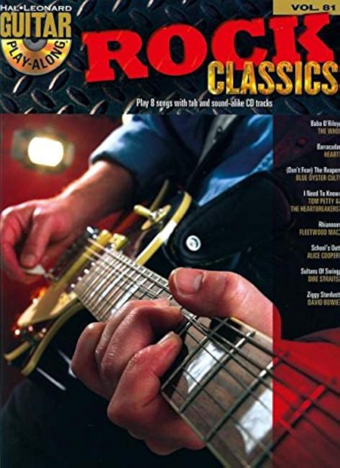 Couverture du livre « GUITAR PLAY ALONG VOL.81 ROCK CLASSICS CD » de Collectif, librairie Les Contes Infusés à Corte