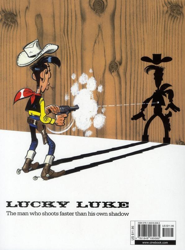 Quatrième de couverture de « LUCKY LUKE - TOME 20 THE OKLAHOMA LAND RUSH »