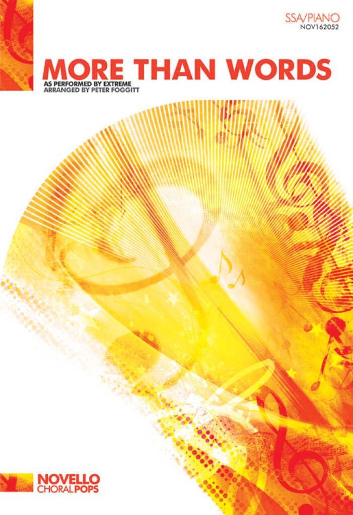 Couverture du livre « EXTREME: MORE THAN WORDS (SSA/PIANO) », librairie Les Contes Infusés à Corte