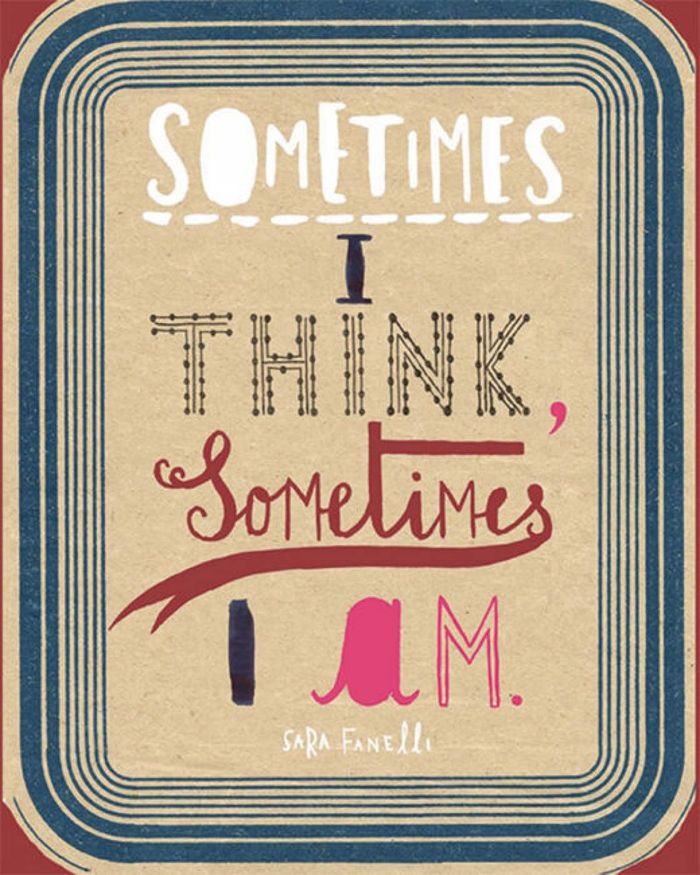 Couverture du livre « SARA FANELLI SOMETIMES I THINK SOMETIMES I AM /ANGLAIS », librairie Les Contes Infusés à Corte