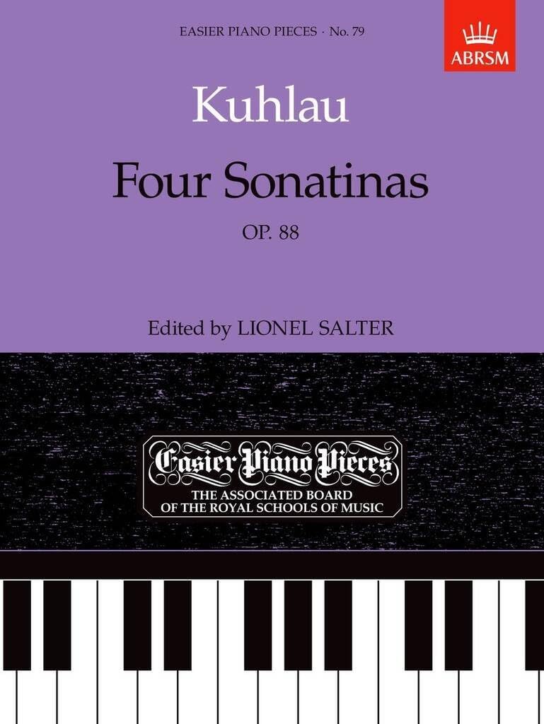 Couverture du livre « FRIEDRICH KUHLAU: FOUR SONATINAS OP.88 PIANO » de Kuhlau, (c Friedrich, librairie Les Contes Infusés à Corte