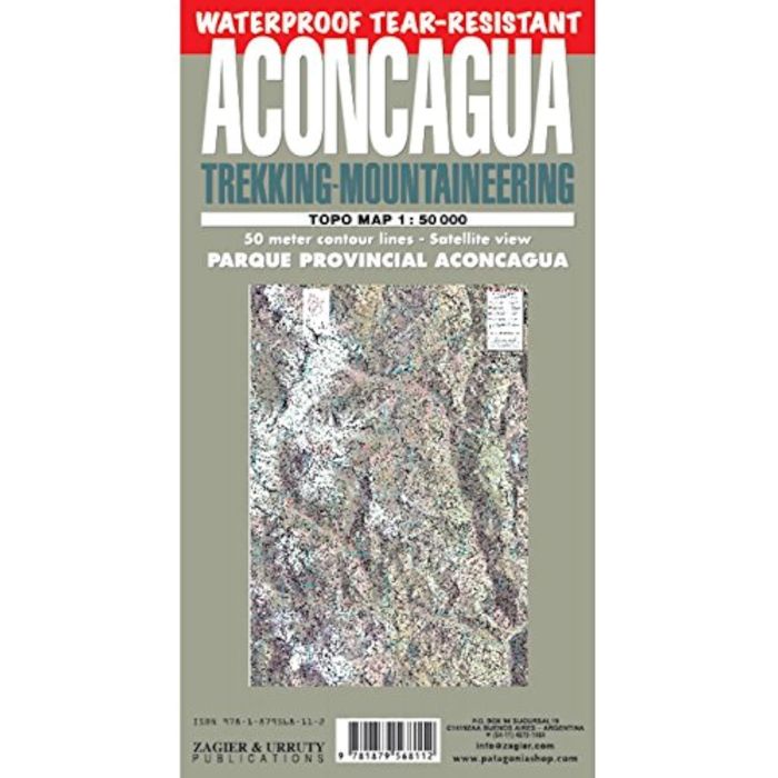 Couverture du livre « ACONCAGUA 1/50.000 », librairie Les Contes Infusés à Corte