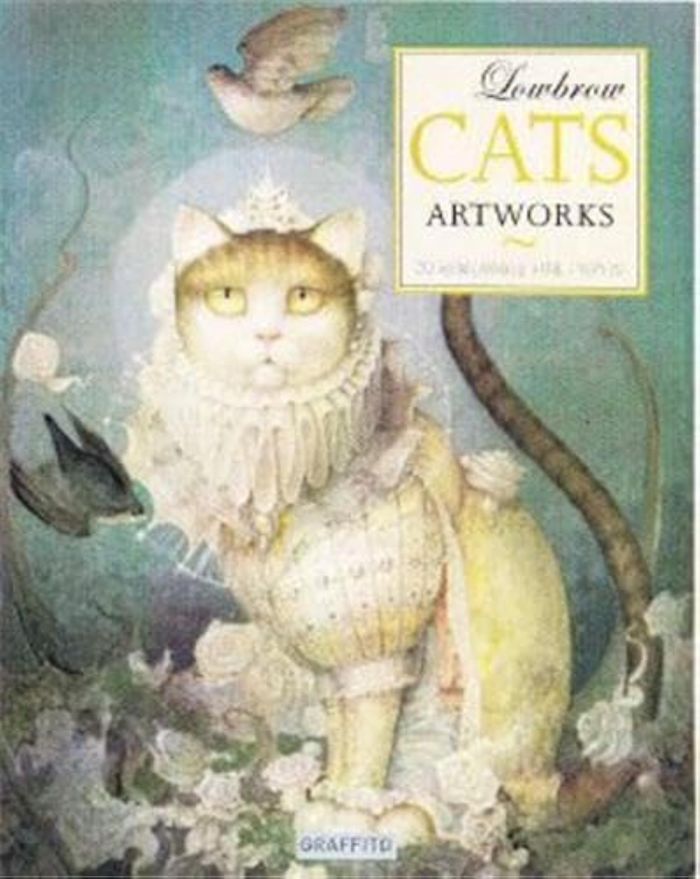 Couverture du livre « LOWBROW CATS ARTWORKS - 20 REMOVABLE FINE PRINTS /ANGLAIS » de Graffito, librairie Les Contes Infusés à Corte