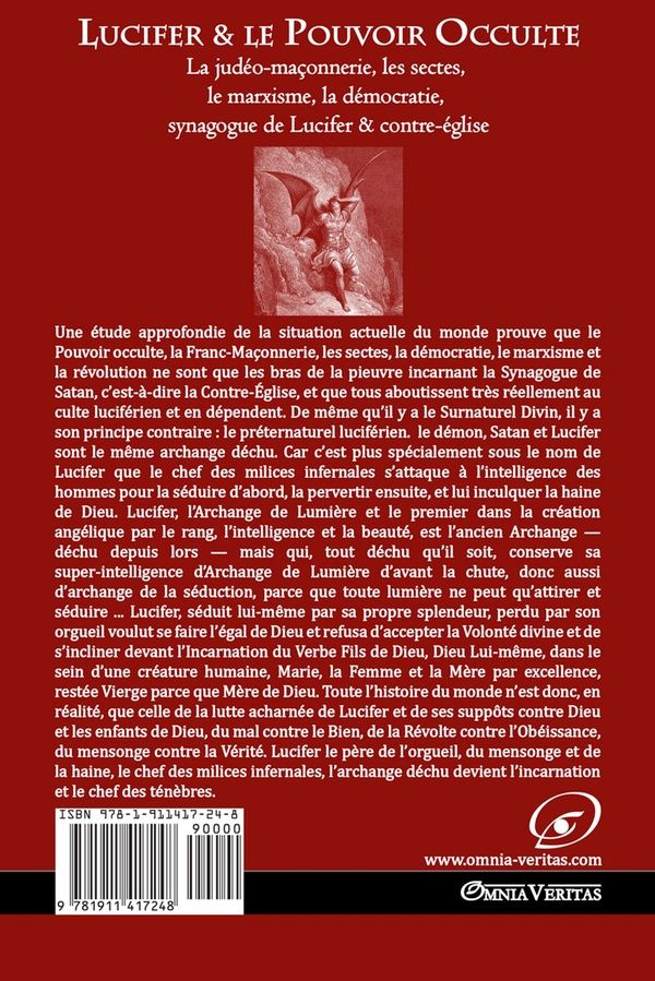 Quatrième de couverture de « LUCIFER ET LE POUVOIR OCCULTE »