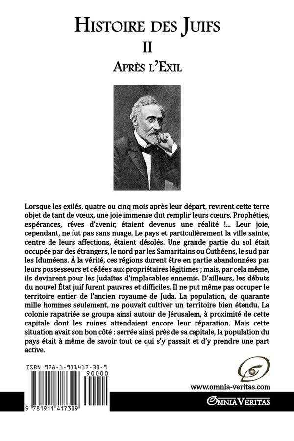 Quatrième de couverture de « HISTOIRE DES JUIFS II - APRES L'EXIL »