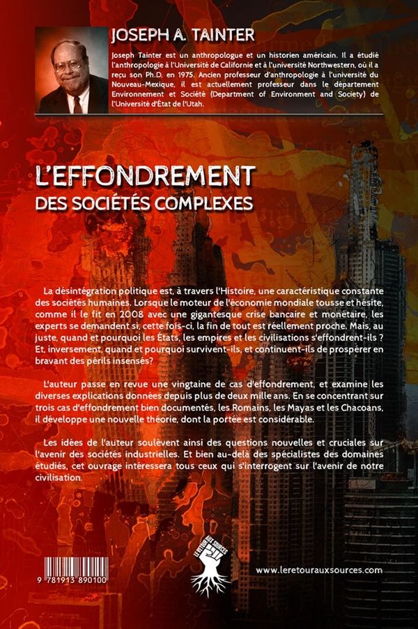Quatrième de couverture de « L'EFFONDREMENT DES SOCIETES COMPLEXES »