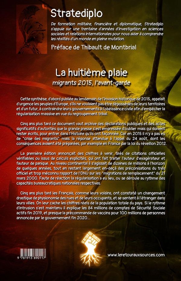 Quatrième de couverture de « LA HUITIEME PLAIE MIGRANTS 2015, L'AVANT-GARDE »